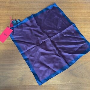 NWT Hugo Boss Maroon and Blue Pocket Square